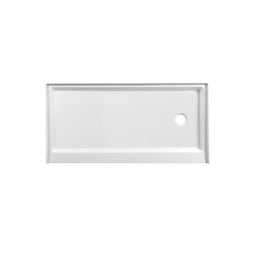Indigo Home 60x30 inch Single Threshold Shower Tray Right Drain in White