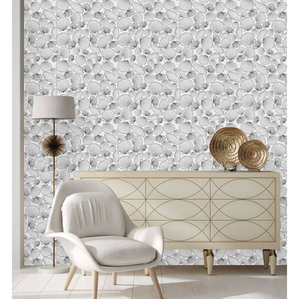 Shells Pattern Wallpaper Peel and Stick and Prepasted - Bed Bath ...
