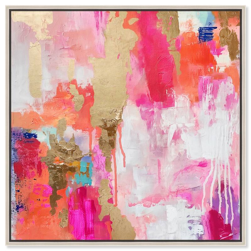 Exuberant Hues III Canvas by Art Remedy - Silver - 20" x 20"