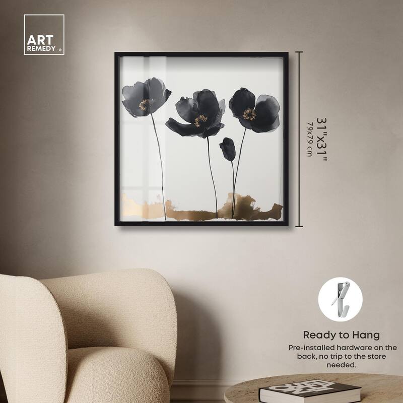 Nocturnal Flowers I Shadowbox by Art Remedy
