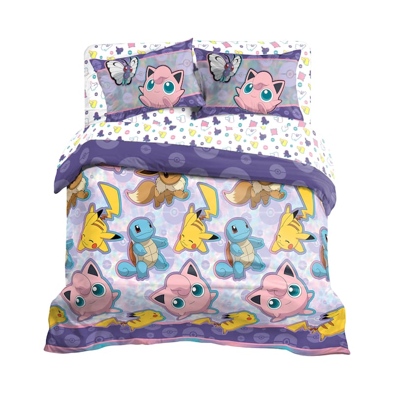 Pokemon Friendly Battle Rotary 5-piece Full Bed in a Bag Set