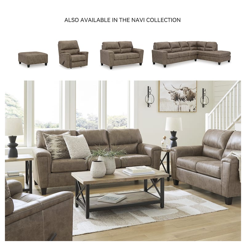 Signature Design by Ashley Navi Fossil Queen Sofa Sleeper - 89" W x 38" D x 39" H