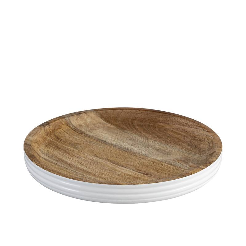 Mango Wood Round Platters Set Of 2