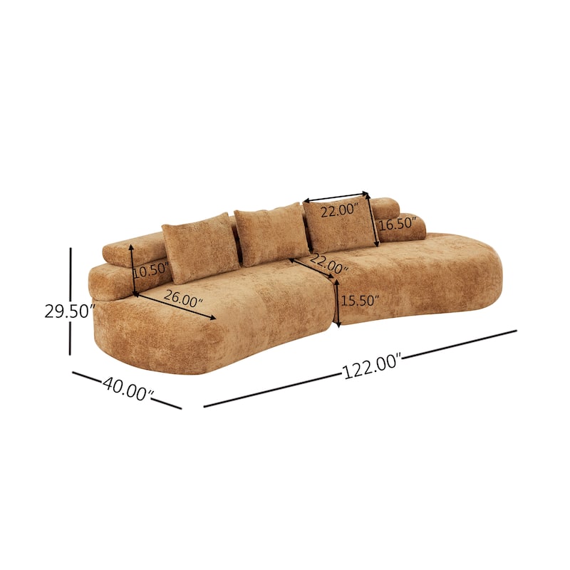 Christopher Knight Home - Compressed Modern Upholstered Modular Sectional Sofa