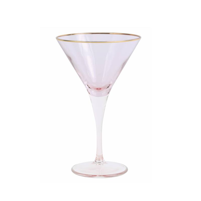 viva by VIETRI Rainbow Pink Martini Glass
