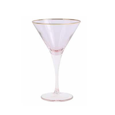viva by VIETRI Rainbow Pink Martini Glass