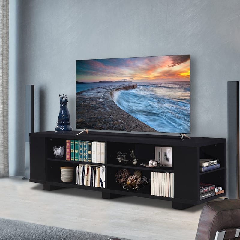 59" Console Storage Entertainment Media Wood TV Stand - 59" x 15.5" x 17.5" (L x W x H)