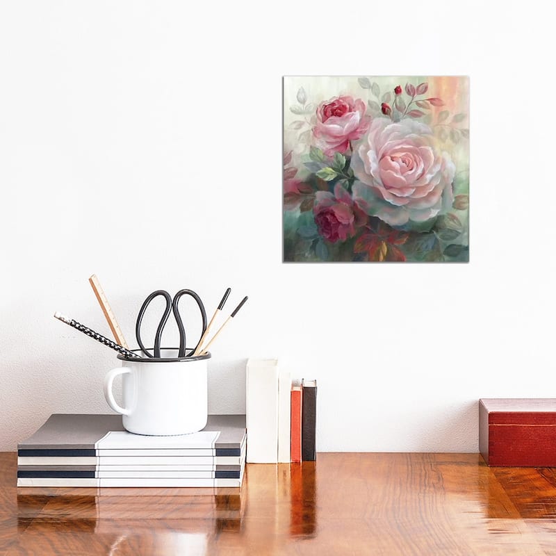 iCanvas "White Roses II" by Nan Canvas Print - 12x12x1.5