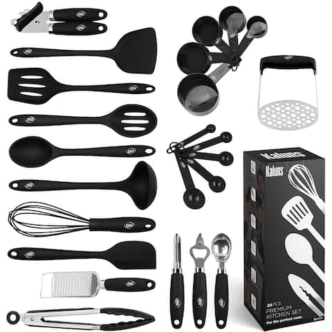 Cooking Utensil set, 24 piece Silicone Kitchen Tools