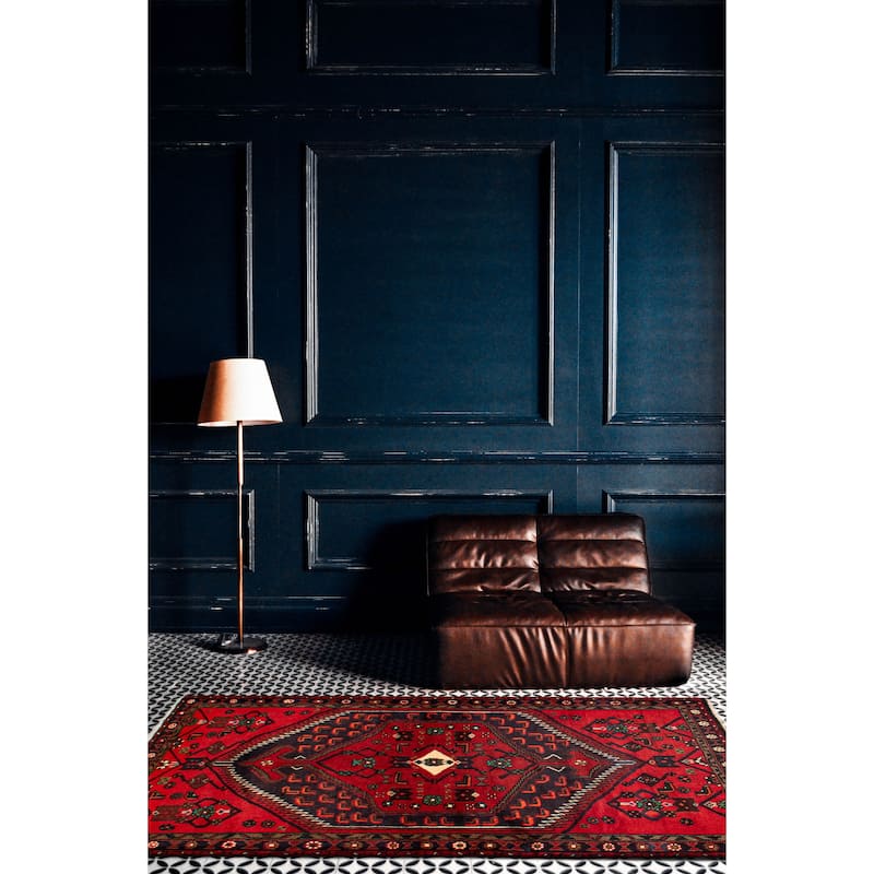 ECARPETGALLERY Hand-knotted Andelz Red Wool Rug - 4'5 x 6'5