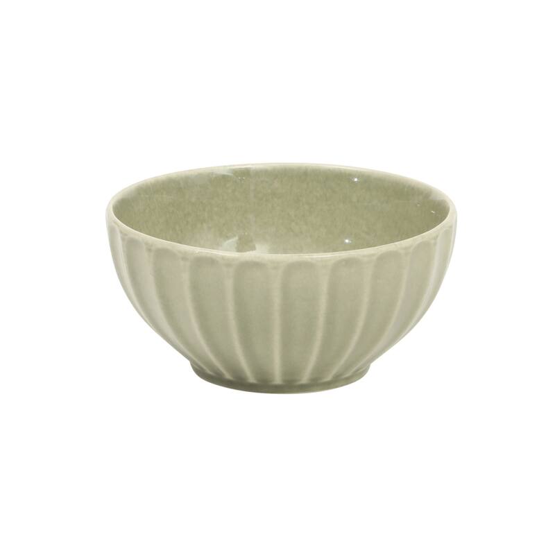 Gibson Elite Malibu Shore 16 Piece Scallop Stoneware Reactive Glaze (Service for 4) Ceramic Plates and Bowls Dinnerware Set