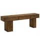 preview thumbnail 14 of 13, 63" Solid Wood Entryway Bench, Extra Long Bed End Dining Bench for Kitchen Living Room Bedroom