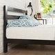 preview thumbnail 3 of 6, Black Twin size Metal Platform Bed Frame with Headboard and Wood Support Slats