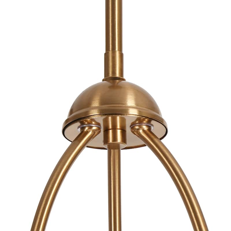 Modern Glam 3-Light Chandelier Gold Globe Colored Glass Ceiling Lights for Dining Living Room - D31" x H14"