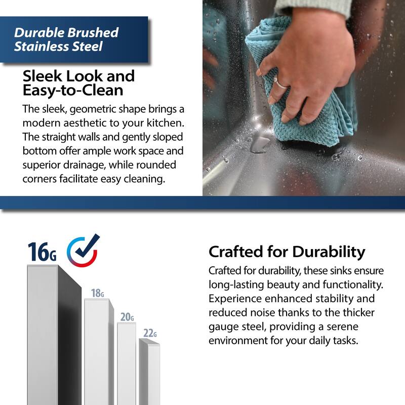 Karran Elite WS-33-PK1 Undermount 23" Single Bowl Stainless Steel Workstation Kitchen Sink with Deeper Bowl