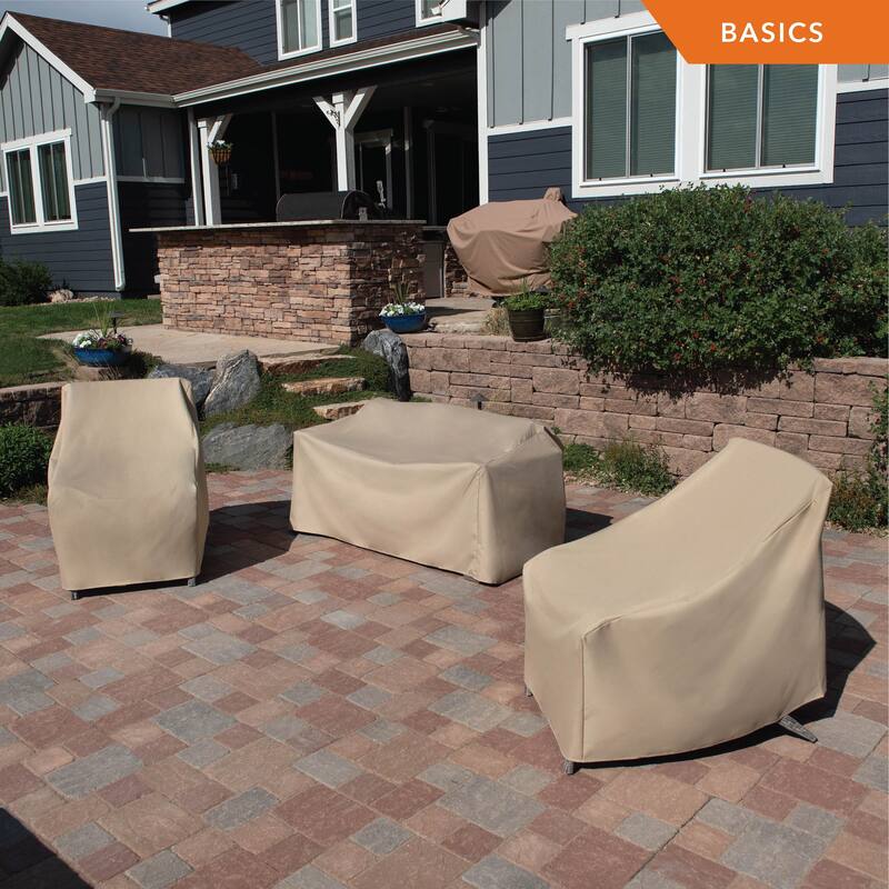 Modern Leisure Basics Outdoor Round Patio Firepit Cover, 35" Dia x 4"H