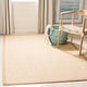 preview thumbnail 98 of 109, SAFAVIEH Natural Fiber Carmit Casual Border Sisal Rug 9' Square - Maize/Linen - Square