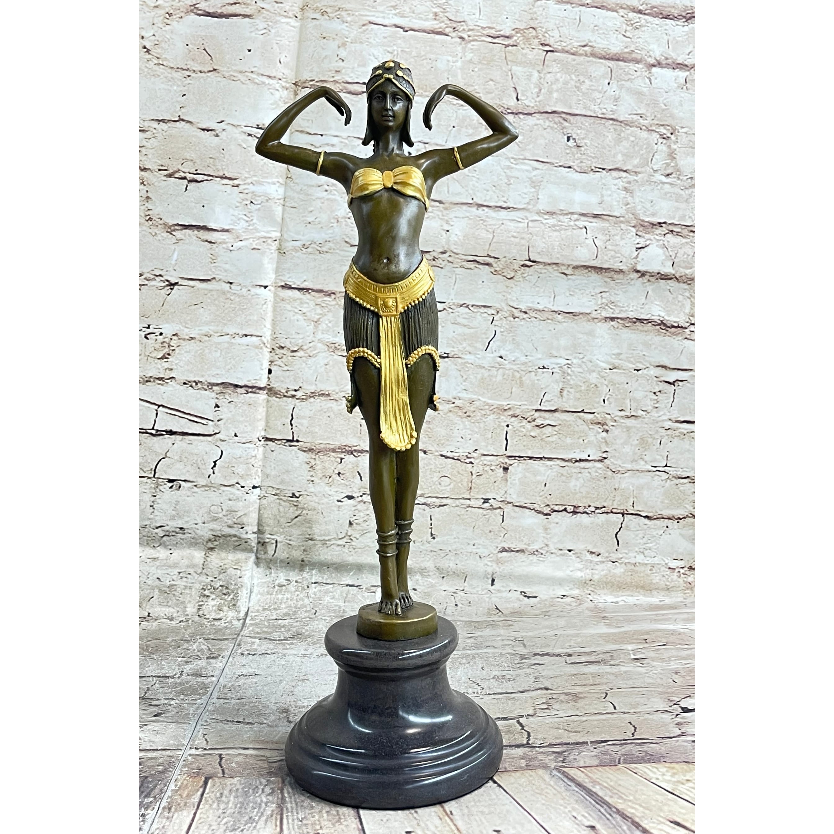 Demetre Chiparus Illusion Of Virtue Art Deco Bronze Statue Figure Sculpture 19 Inches X 7 Inches