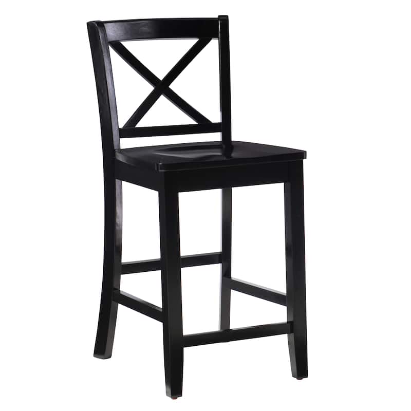 Amravati Wooden X-Back 24-Inch Counter Stool
