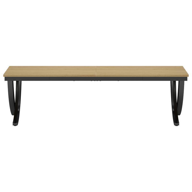 Rectangular Dining Table for 6-8 People, 78 inch Large Wood Kitchen Tables Farmhouse