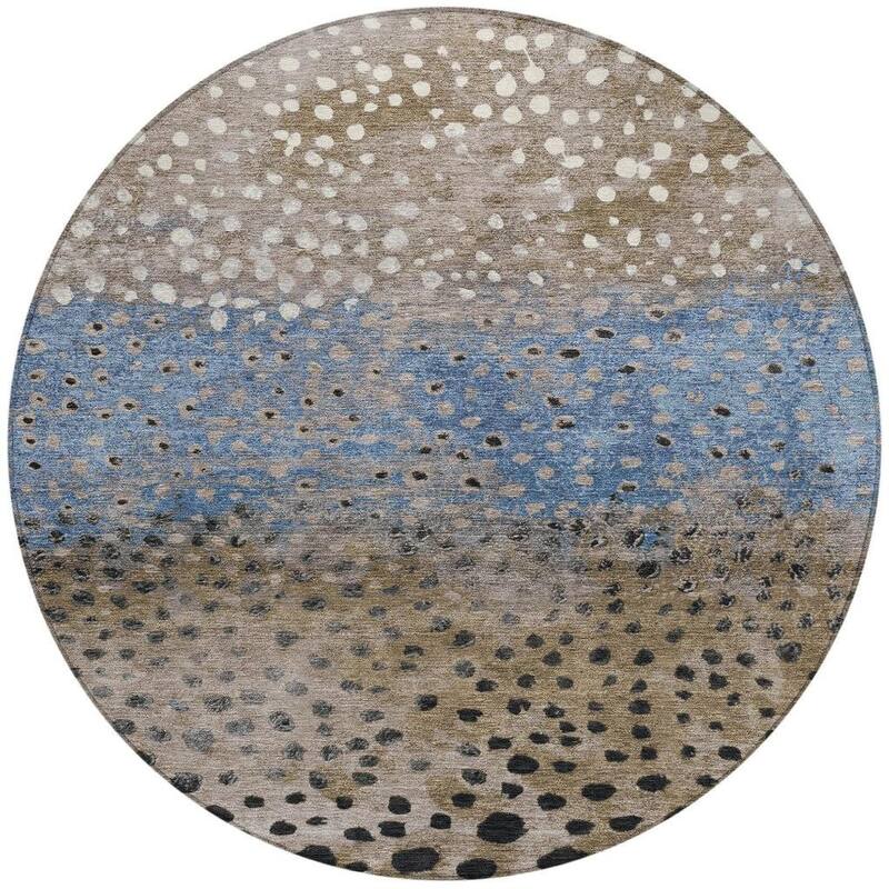 HomeRoots Abstract Transitional Rectangle Outdoor Rug