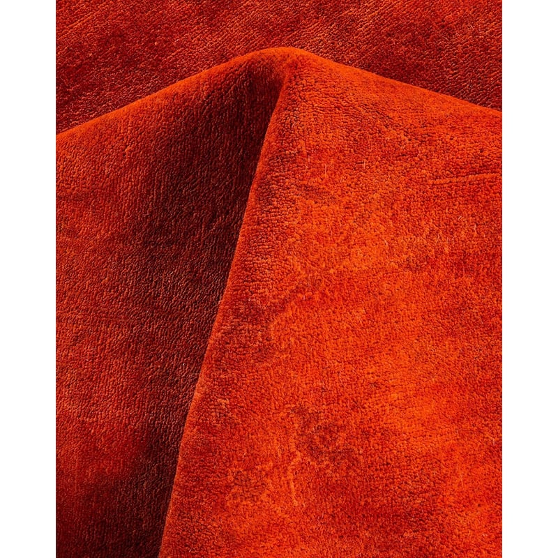 Vibrance One-of-a-Kind Hand-Knotted Area Rug - Orange, 6' 3" x 8' 10" - 6' 3" x 8' 10"