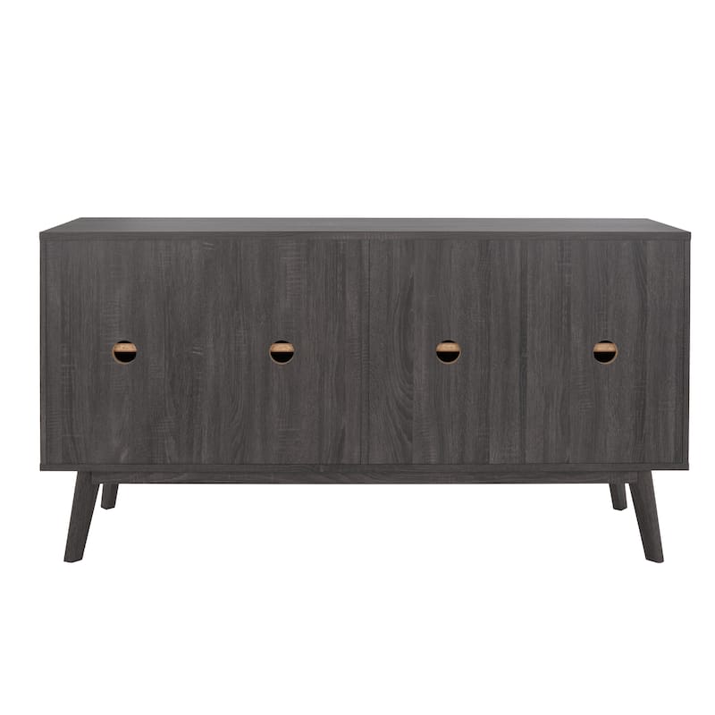 SAFAVIEH Home Helena 62-inch 4 Door 4 Shelf Media Stand. - 62Wx18Dx32H