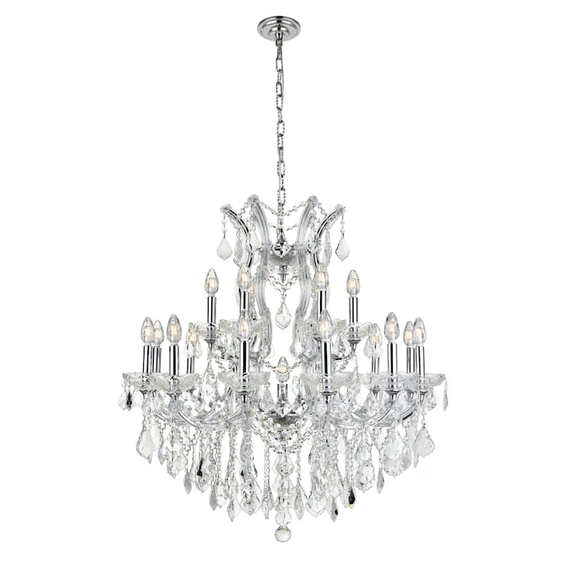 Fleur Illumination Collection Chandelier D:30in H:28in Lt:19 Chrome Finish