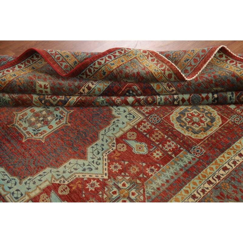 Hand Knotted Oriental 100% Wool Carpet Traditional Medallion Red Kazak Area Rug - 10' 0'' X 7' 0''