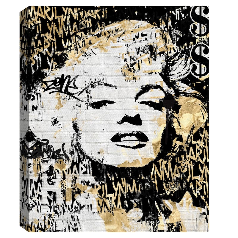 Marilyn in Gold by Belle Maison Canvas Art Print