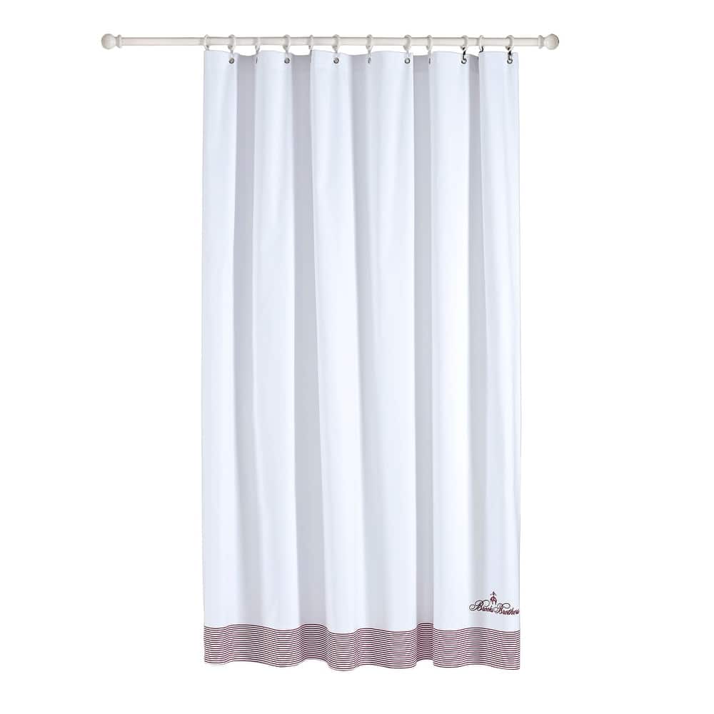 Brooks Brothers Rope Stripe Border Shower Curtain