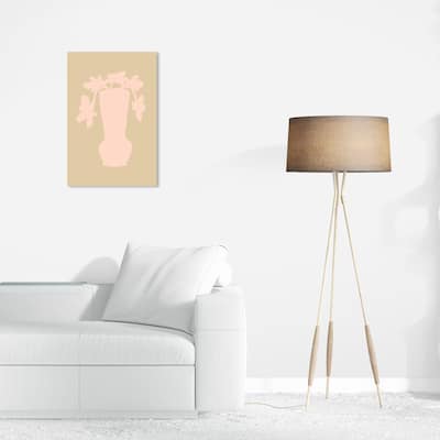 Wynwood Studio Canvas Floral and Botanical Pale Blush Plant Pink and Light Pink Modern & Contemporary Wall Art Canvas Print