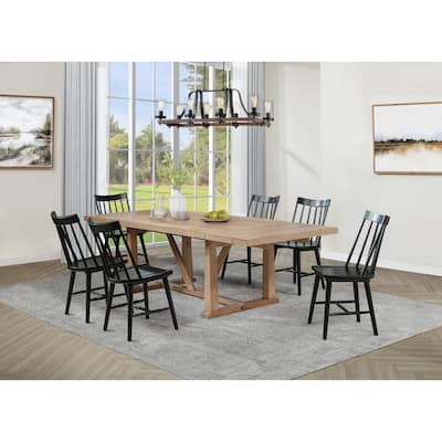 Middleton Extension Leaf Dining Set Brown and Black
