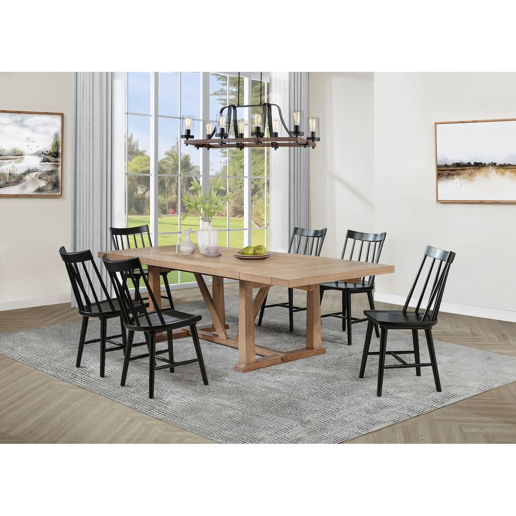 Middleton Extension Leaf Dining Set Brown and Black