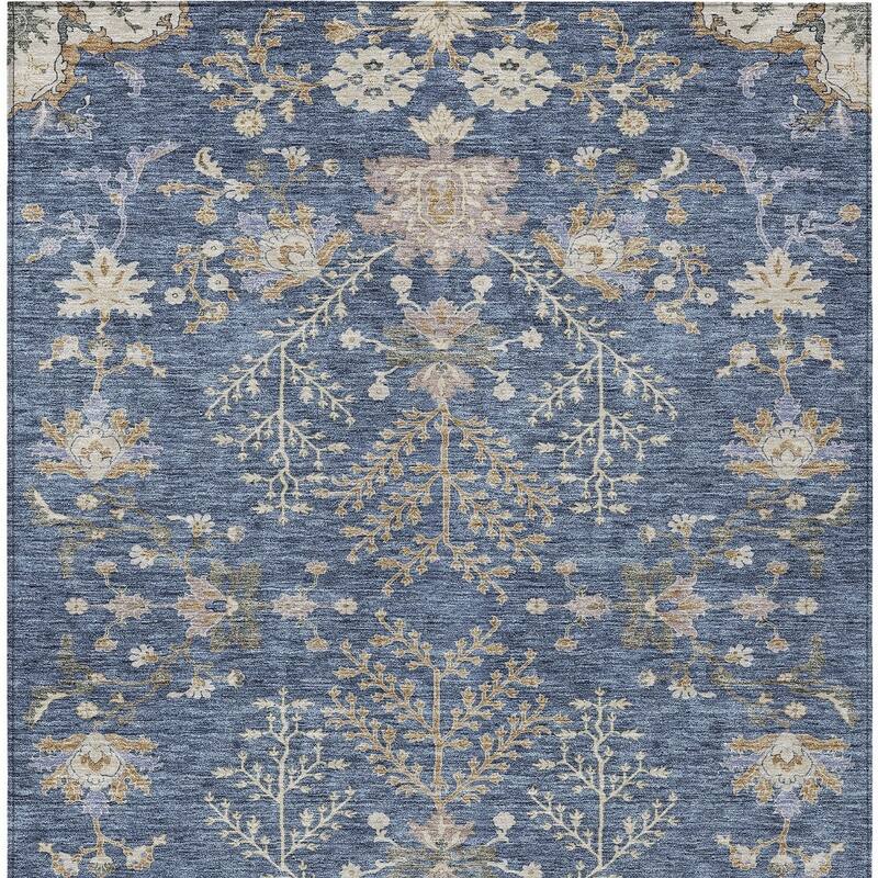 HomeRoots Floral Transitional Rectangle Outdoor Rug