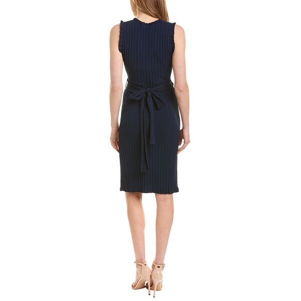 milly ruffle tie wrap dress
