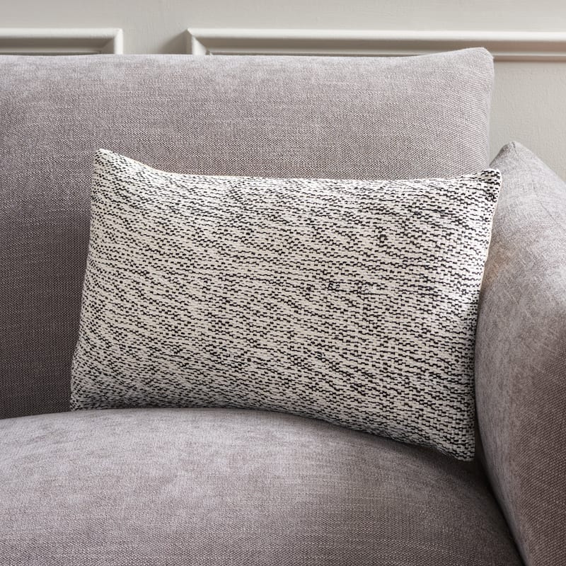 SAFAVIEH Home Kola 12 x 20-inch Black/White Lumbar Pillow