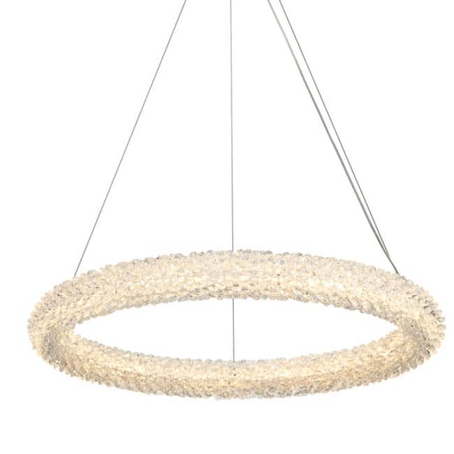 Elegant Lighting 3800D23 Bowen 24" Wide LED Crystal Ring Chandelier -