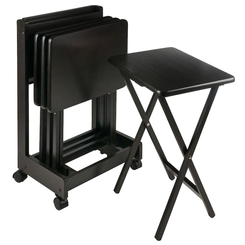 Brienda 5-PC Set Flip Top Snack Table Coffee Finish