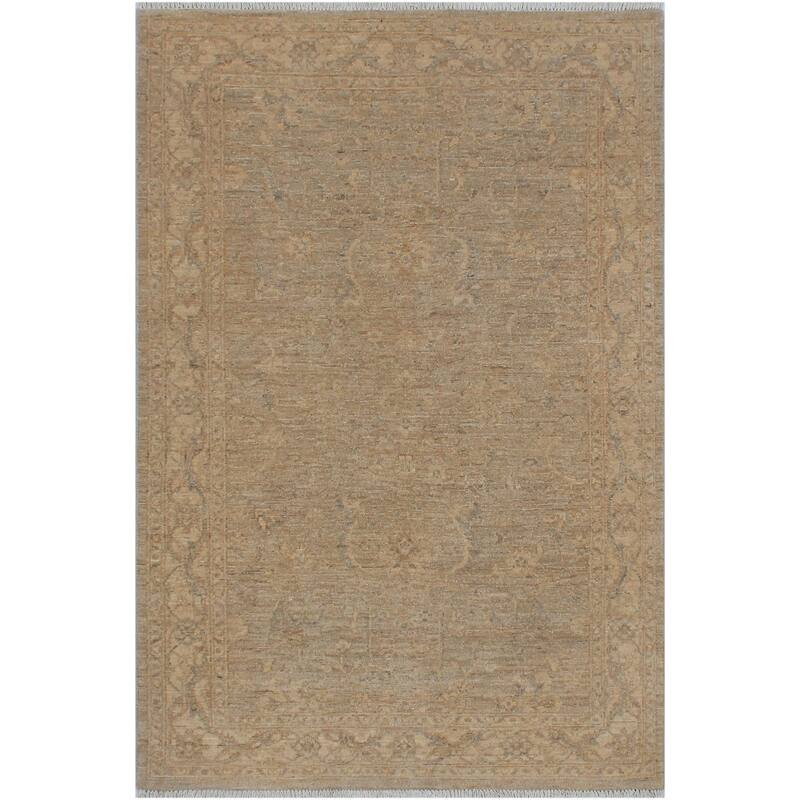 Classic Ziegler Vikki Tan Beige Hand-knotted Wool Rug - 3'11" x 5'9"