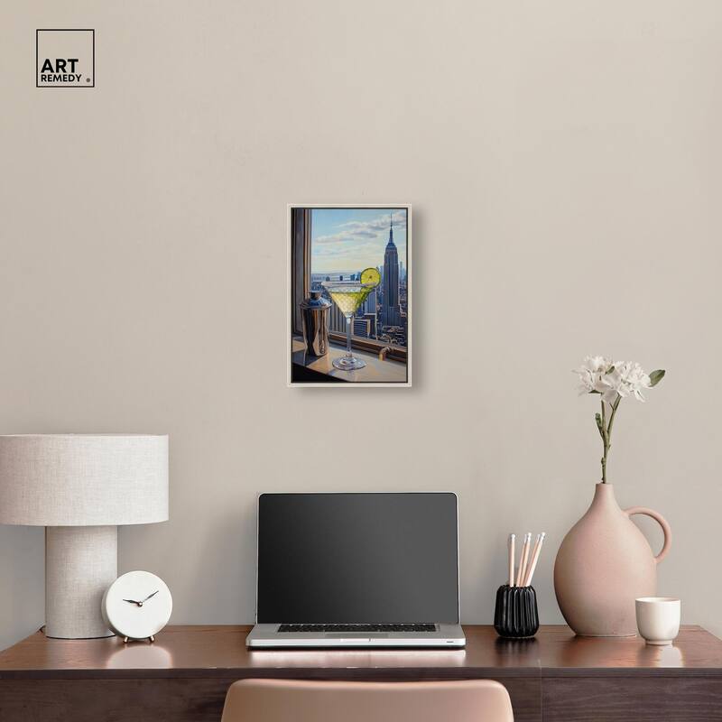 Classy Drink in NYC Canvas by Art Remedy