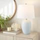 Nourison 23" Unglazed Ceramic Jar Table Lamp - Light Blue