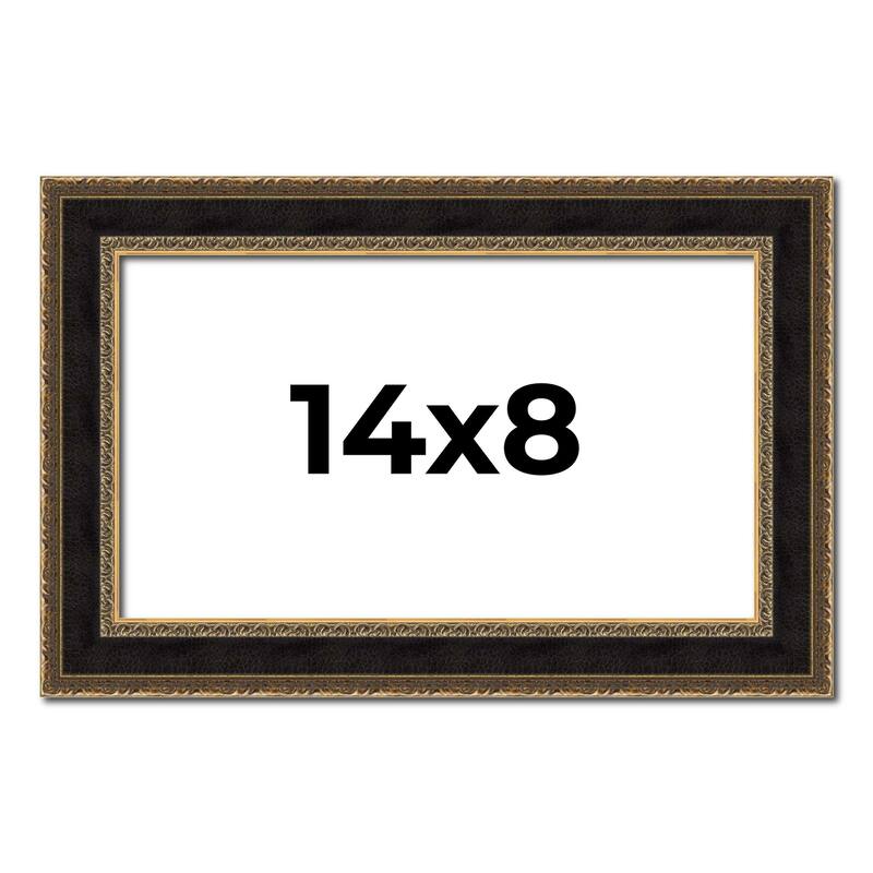 14x8 Frame Gold Antique Vintage Sold Wood Picture Frame | 1.75 Inch