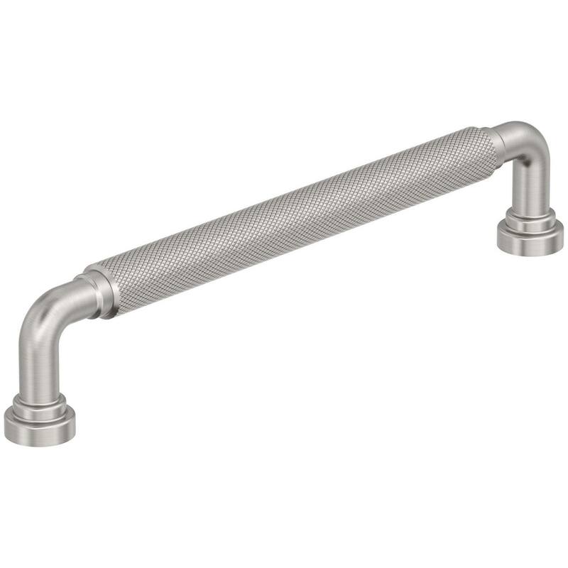 Amerock BP37684 Collet 6-5/16" Center to Center Knurled Handle Cabinet - Satin Nickel