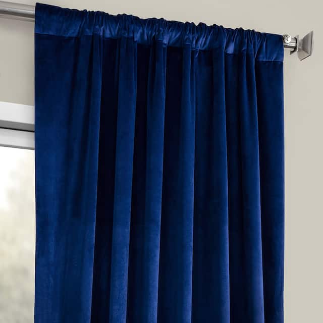 Porch & Den Riedweg Plush Velvet Curtain (1 Panel)