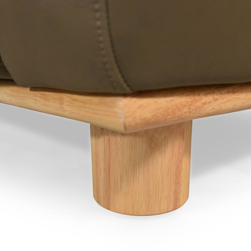 SAFAVIEH Couture Ellyn Leather L-Shaped Sectional - 118"W x 118"D x 33"H