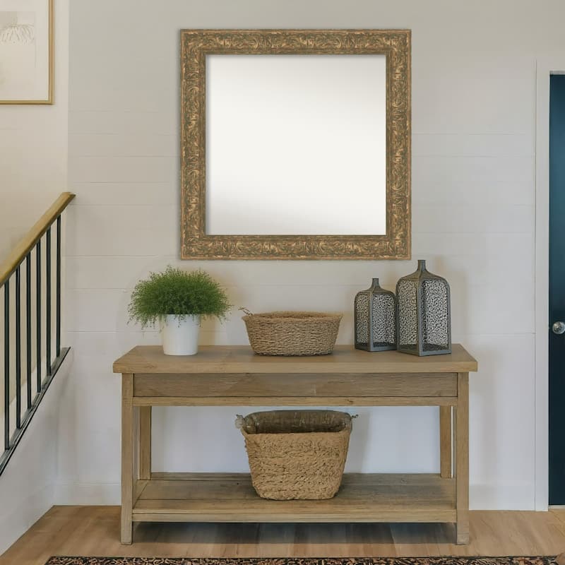 Luxe Non-Beveled Framed Wall Mirror