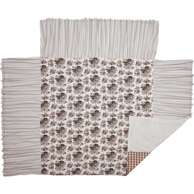 Annie Floral Coverlet- Blue or Portabella