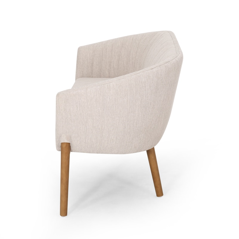 Small Sofa Couch with Rubberwood Legs, Decorative Sofa with Curved Backrest, Charming Love Seat Couches for Small Place