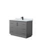 Option Dark Gray, Black Trim, Carrara Marble Top